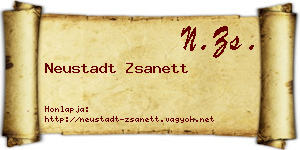 Neustadt Zsanett névjegykártya
